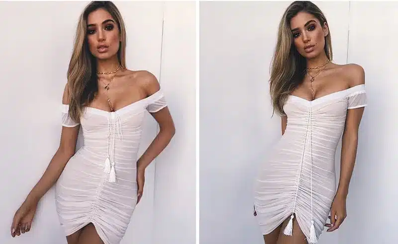 Strapless Ruched Drawstring Women Mesh Sheer Dresses Summer Off Shoulder Party Bodycon Dress Sexy Mini Club Dress New Vestidos 11