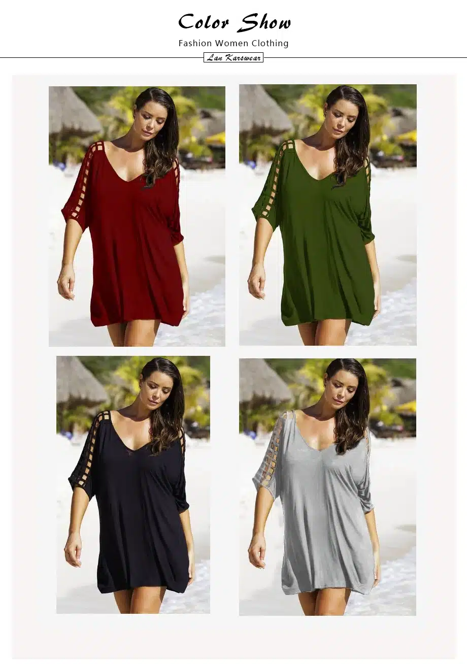 Lan Karswear New 2018 Summer Dresses Sexy V-neck Big Size Women Beach Dress Casual Mini Dress Plus Size Women Clothing Vestidos 12