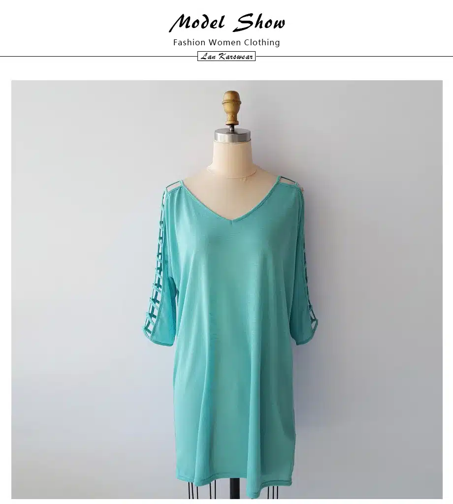 Lan Karswear New 2018 Summer Dresses Sexy V-neck Big Size Women Beach Dress Casual Mini Dress Plus Size Women Clothing Vestidos 13