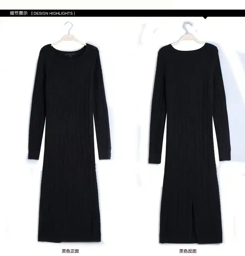 New Twist Women long sweater dress 2018 spring sexy slim Bodycon Dresses Elastic Skinny Split Dress Brief Knitted Dress vestidos 10