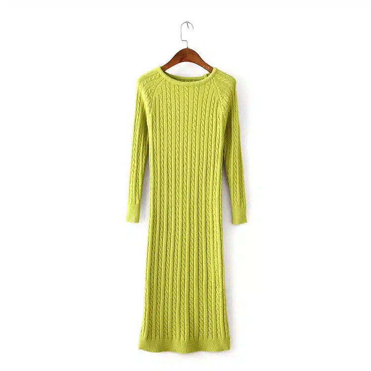 New Twist Women long sweater dress 2018 spring sexy slim Bodycon Dresses Elastic Skinny Split Dress Brief Knitted Dress vestidos 20