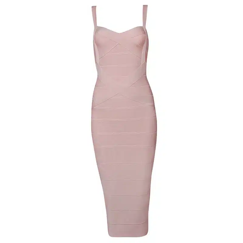 INDRESSME 2017 Women's Midi Bandage Dress Sexy Spaghetti Strap Bodycon Club Party Dresses Vestidos Wholesale 25