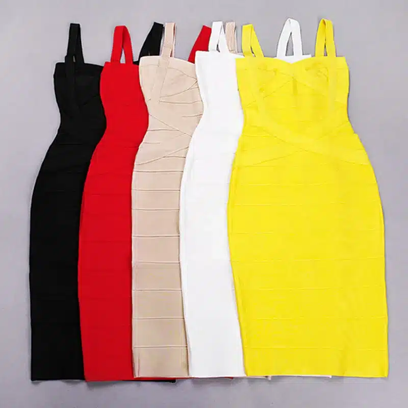 INDRESSME 2017 Women's Midi Bandage Dress Sexy Spaghetti Strap Bodycon Club Party Dresses Vestidos Wholesale 30