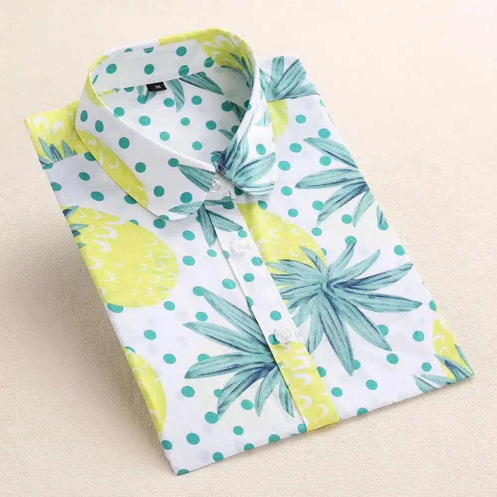 Dioufond Summer Floral Blouse Shirt Women Long Sleeve Tops Cotton Shirts White Navy Blouses Small Flower Blusas Femininas 2016 17