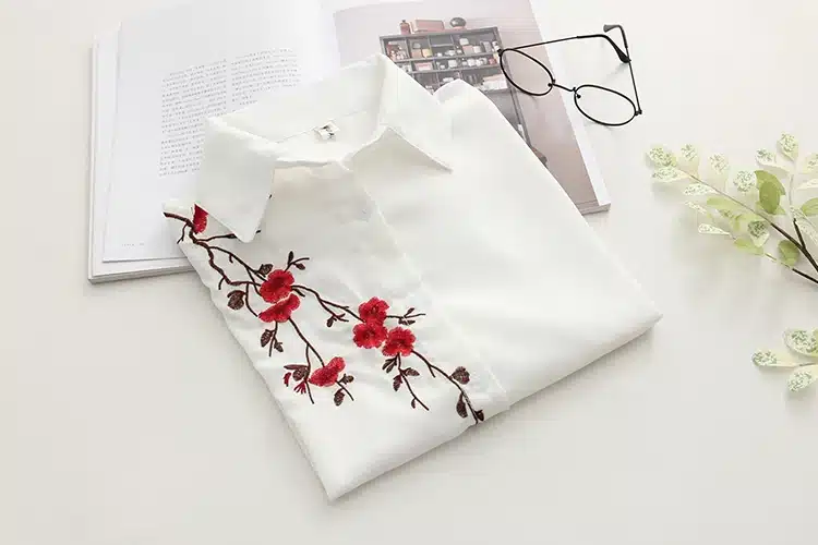 2018 Top Summer Women Casual Tops Short Sleeve Embroidery White Top Blouses Shirts Sexy Kimono Loose Beach Shirt Blusas Feminina 13