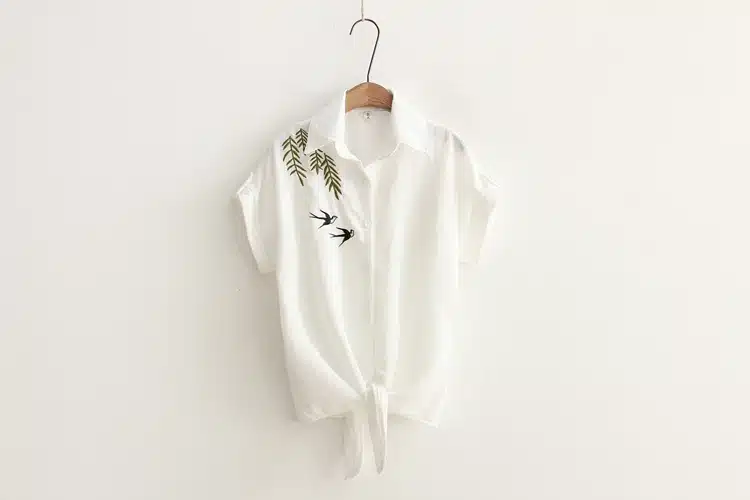 2018 Top Summer Women Casual Tops Short Sleeve Embroidery White Top Blouses Shirts Sexy Kimono Loose Beach Shirt Blusas Feminina 27