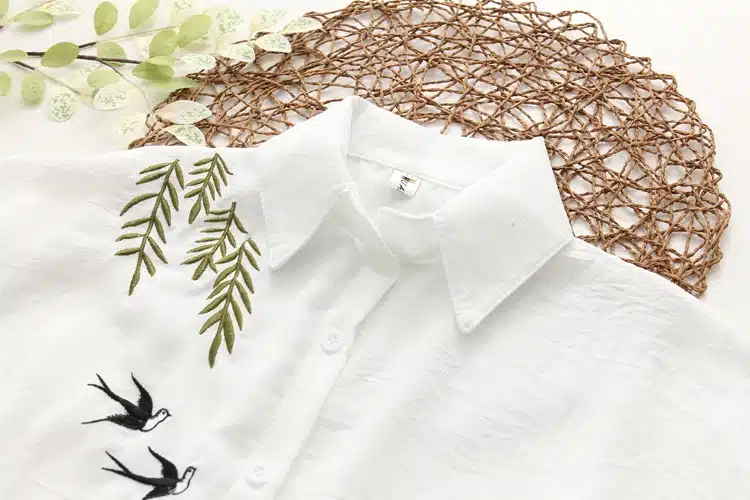 2018 Top Summer Women Casual Tops Short Sleeve Embroidery White Top Blouses Shirts Sexy Kimono Loose Beach Shirt Blusas Feminina 31
