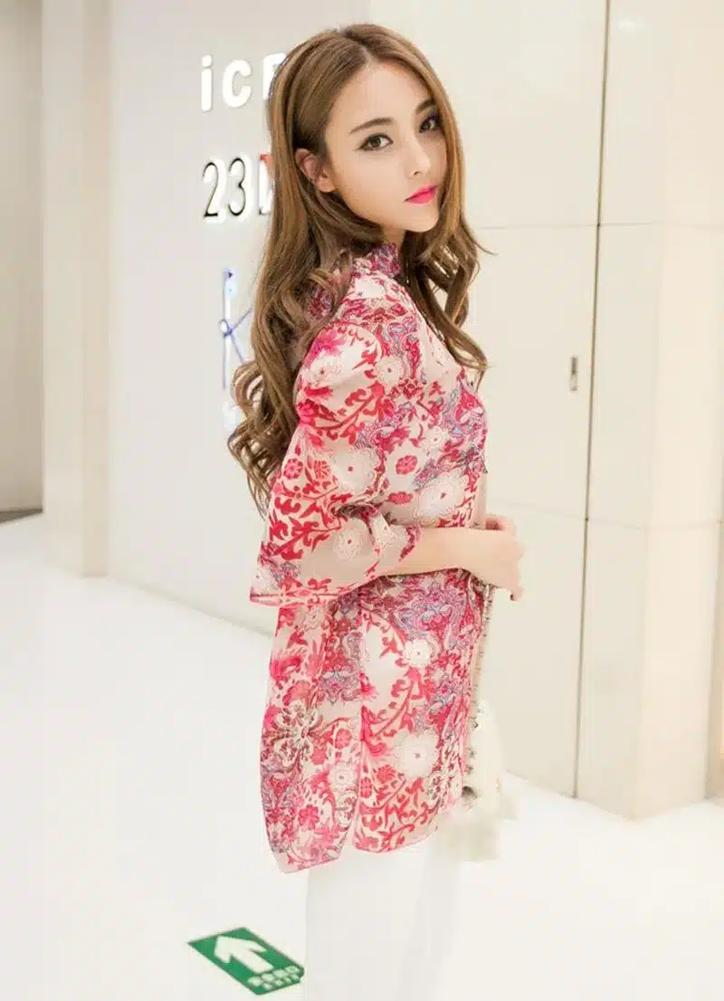 2017 Summer Women Shirt Blouse Style Fashion Chiffon Half Sleeve Plus size 5XL Floral Casual Top Embroidery Woman Tunic Blouses 15
