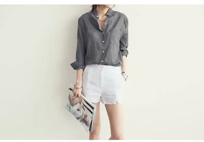 Chemisier Femme Womens Tops Fashion 2018 Autumn Linen White Shirt Women Long Sleeve Blouse Korean Woman Clothes Roupas Femininas 15