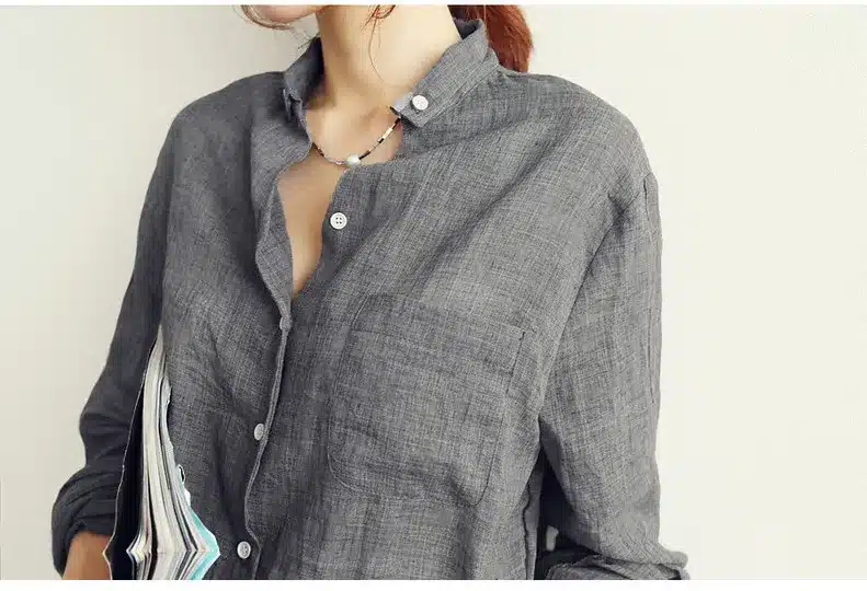 Chemisier Femme Womens Tops Fashion 2018 Autumn Linen White Shirt Women Long Sleeve Blouse Korean Woman Clothes Roupas Femininas 16