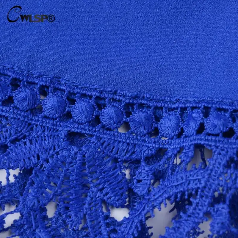 CWLSP Plus size Women Chiffon Blouses Shirts Long Sleeve Tops Lace Blouses Hollow out Crochet Blusas Femininas 2017 Fashion 16