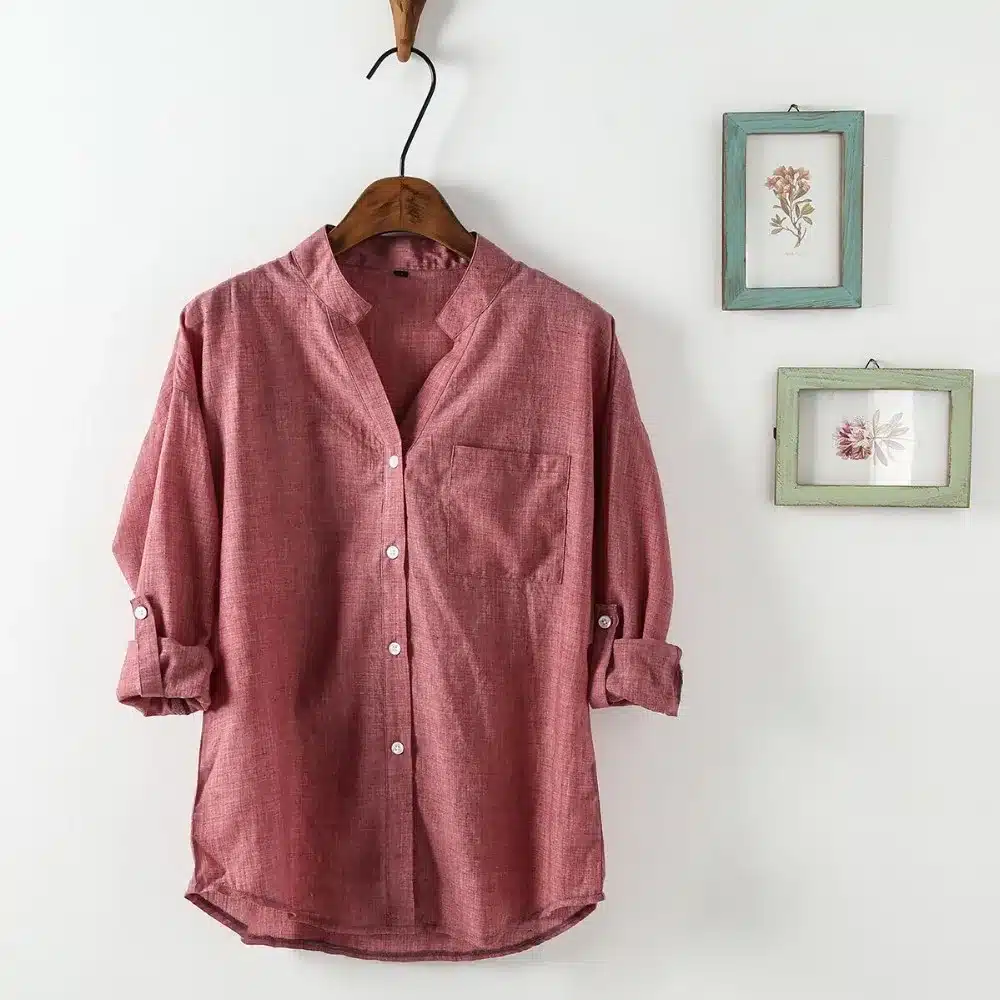 Dioufond Korean Style Women Shirts Autumn White V-Neck Blouses Casual Tops Female Blusas Fashion Camisa Cotton Summer Clothes 10