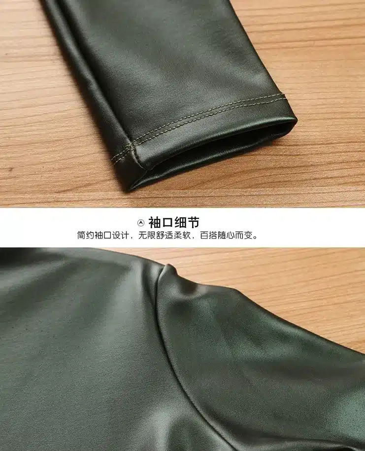 Plus size women blouse fashion elegent Turtleneck long sleeve shirt female tops 2018 autumn winter pu Leather blusas femininas 20