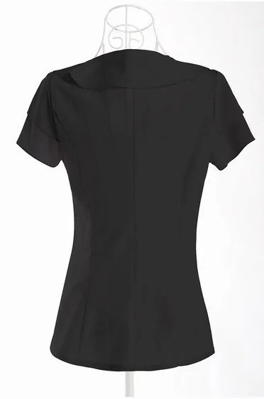 5XL Plus Size New Summer Women Blusas Fashion Short Sleeve Ruffles Chiffon Blouse Solid White Tops Blusas Casual Summer Blouses 13