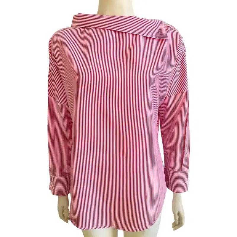 Women Striped Blouse Long Sleeve Off Shoulder Pullover Shirt Bat Sleeve Blue Black Blouses Shirts Tops Womens Tops And Blouses 11