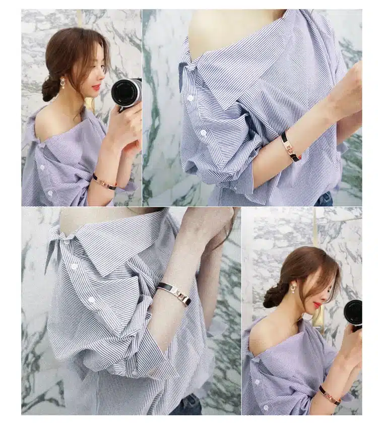 Women Striped Blouse Long Sleeve Off Shoulder Pullover Shirt Bat Sleeve Blue Black Blouses Shirts Tops Womens Tops And Blouses 16