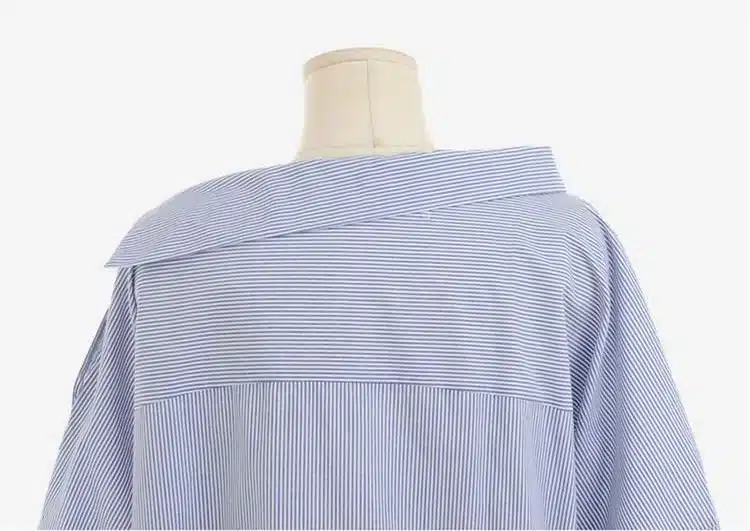 Women Striped Blouse Long Sleeve Off Shoulder Pullover Shirt Bat Sleeve Blue Black Blouses Shirts Tops Womens Tops And Blouses 20