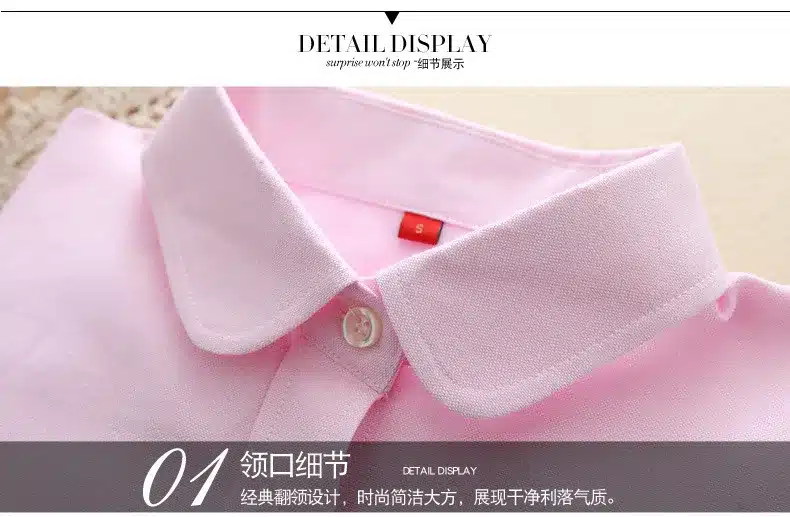Women Blouses 2018 Long Sleeve Cotton Oxford Ladies Tops Office Long Sleeve Shirts Women Blusas Camisas Mujer 21
