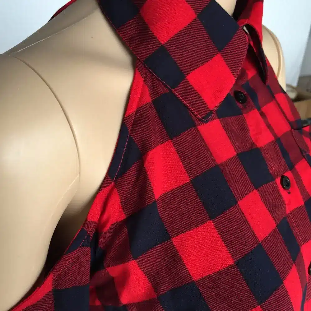 Dioufond Spring Red Plaid Off Shoulder Tops Shirts For Women Long Sleeve Blouse Sexy Blouses V Neck Women Tops Blusas Femininas 14