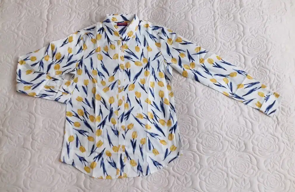 Dioufond New Women Print Blouse Fashion Cartoon Tops Floral Printed Shirt Long Sleeve Shirts Female Plus Size Camisas Femininas 11
