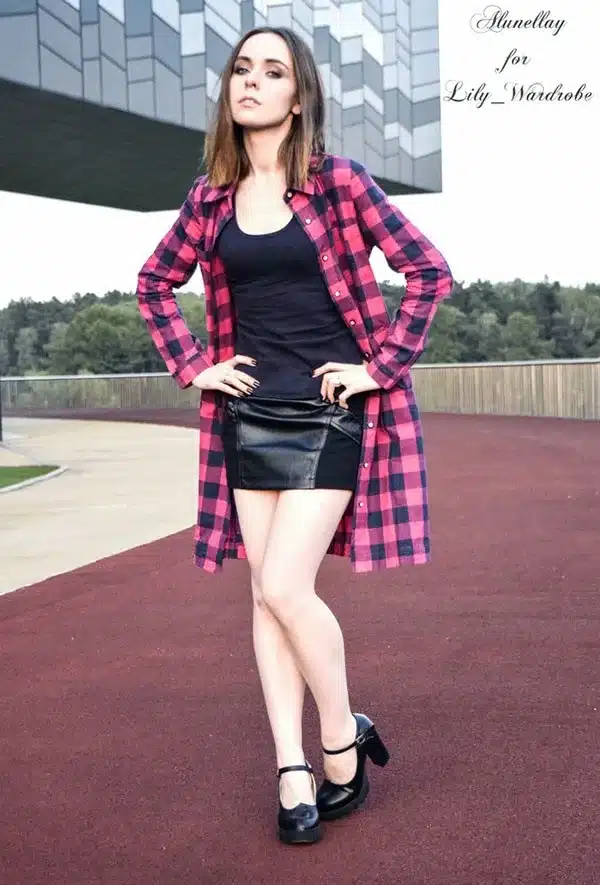 Dioufond Women Long Shirts Long Sleeve Shirts Chemise Femme Manche Longue Plaid Shirt Women Tops Camisetas Largas Mujeres 11