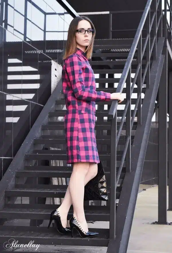 Dioufond Women Long Shirts Long Sleeve Shirts Chemise Femme Manche Longue Plaid Shirt Women Tops Camisetas Largas Mujeres 12