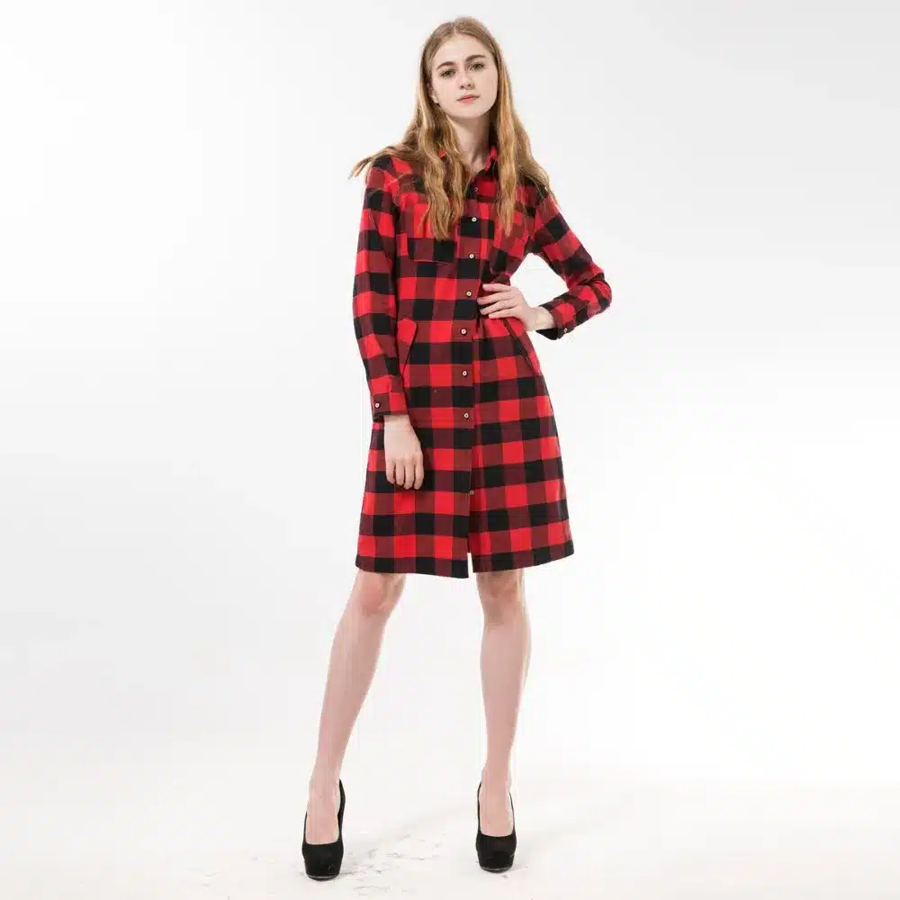 Dioufond Women Long Shirts Long Sleeve Shirts Chemise Femme Manche Longue Plaid Shirt Women Tops Camisetas Largas Mujeres 22