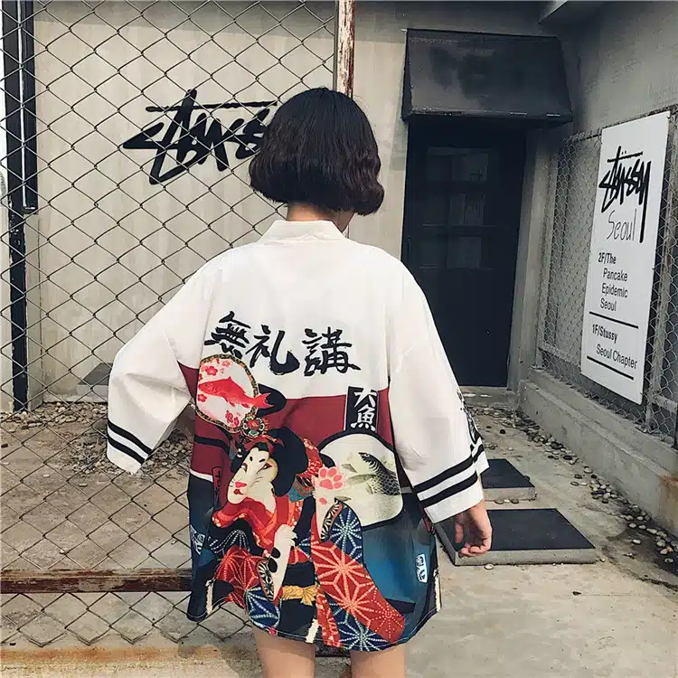 2017 Harajuku Fashion Women Blouses Summer Vintage Kimono Kawaii Cardigan Thin Sun Protection Shirts Cover Up Sunscreen Blouse 9