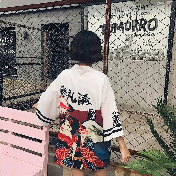 2017 Harajuku Fashion Women Blouses Summer Vintage Kimono Kawaii Cardigan Thin Sun Protection Shirts Cover Up Sunscreen Blouse 15