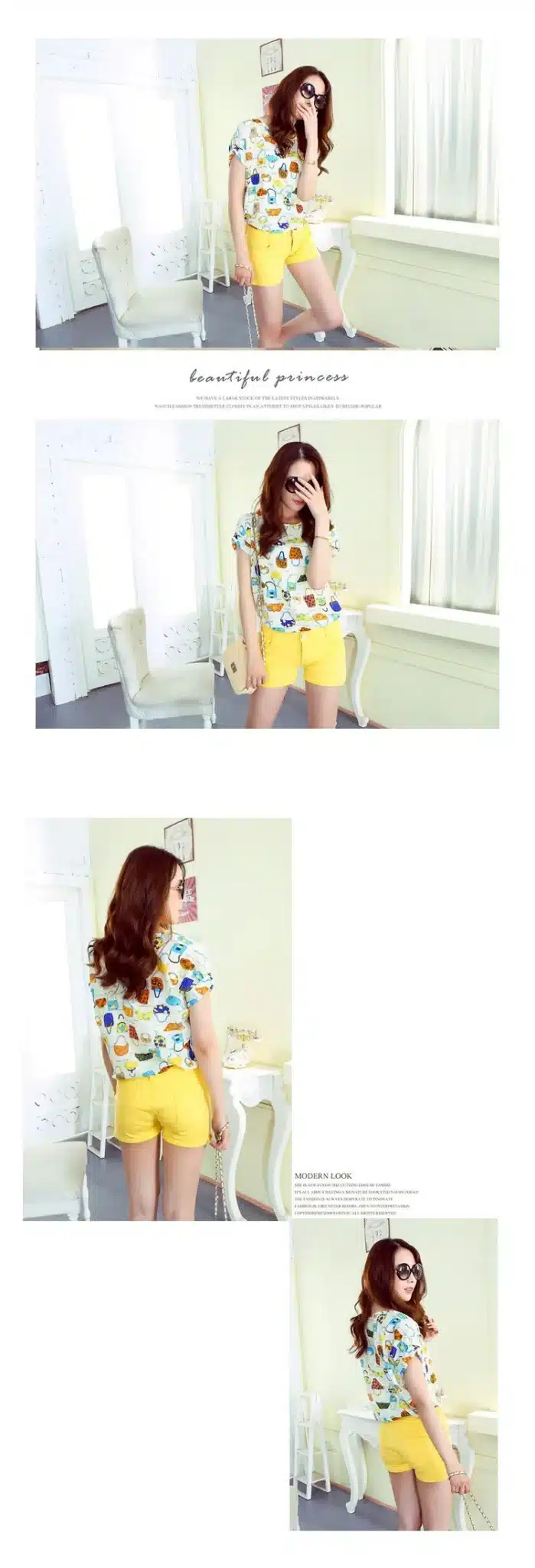 Women Blouses Shirts Chiffon Feminina Top Tee Short Shirt Woman Clothing Blusa Camisa Summer Tops Shirt Floral Fashion 23