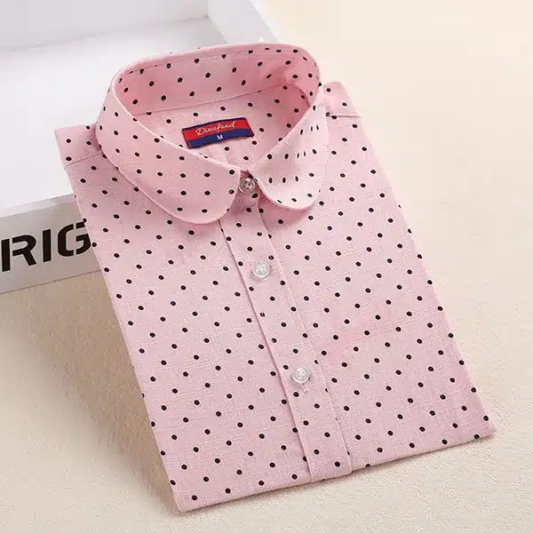 Dioufond Autumn Shirts Women Floral Cotton Blouses Vintage Elegant Ladies Tops Female Print Shirt Long Sleeve Plus Size Blusas 20