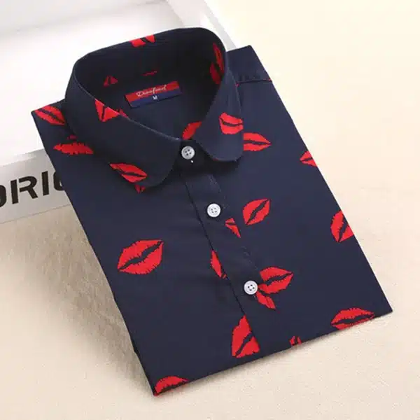 Dioufond Autumn Shirts Women Floral Cotton Blouses Vintage Elegant Ladies Tops Female Print Shirt Long Sleeve Plus Size Blusas 21