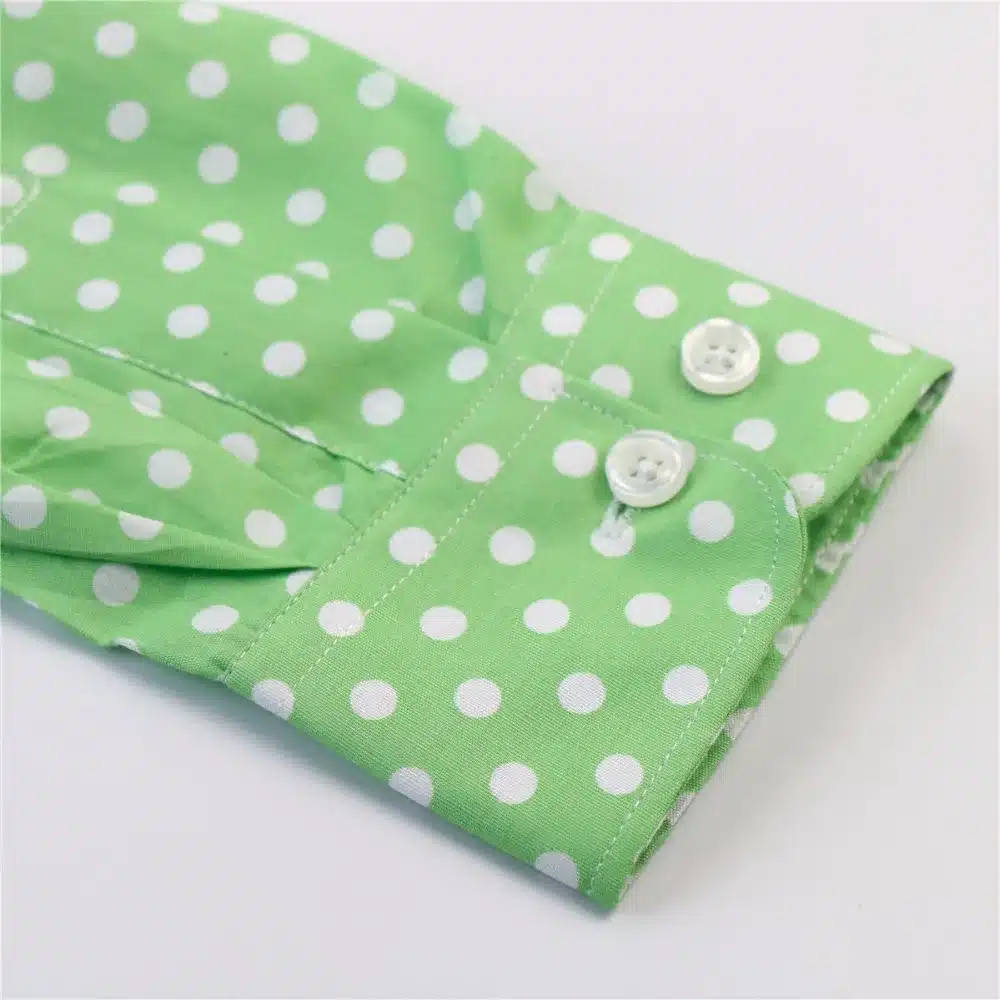 New Brand Red Polka Dot Shirt Dots Women Shirts Bohemia Long Sleeve Blouses Red Dot White Women Shirts Blouses Blusa Mujer 20