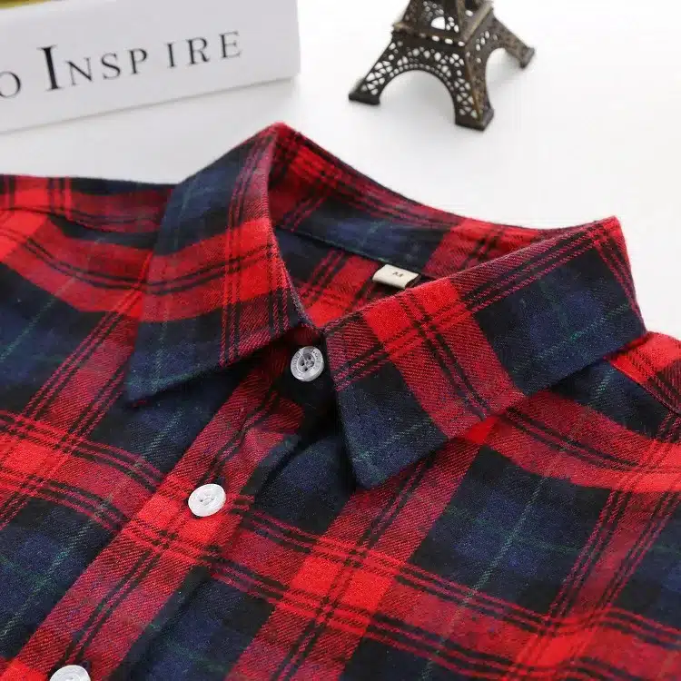 2017 Brand New Fashion Plaid Shirt Female Casual Style Women Blouses Long Sleeve Flannel Shirt Plus Size Cotton Blusas Tops 5XL 48