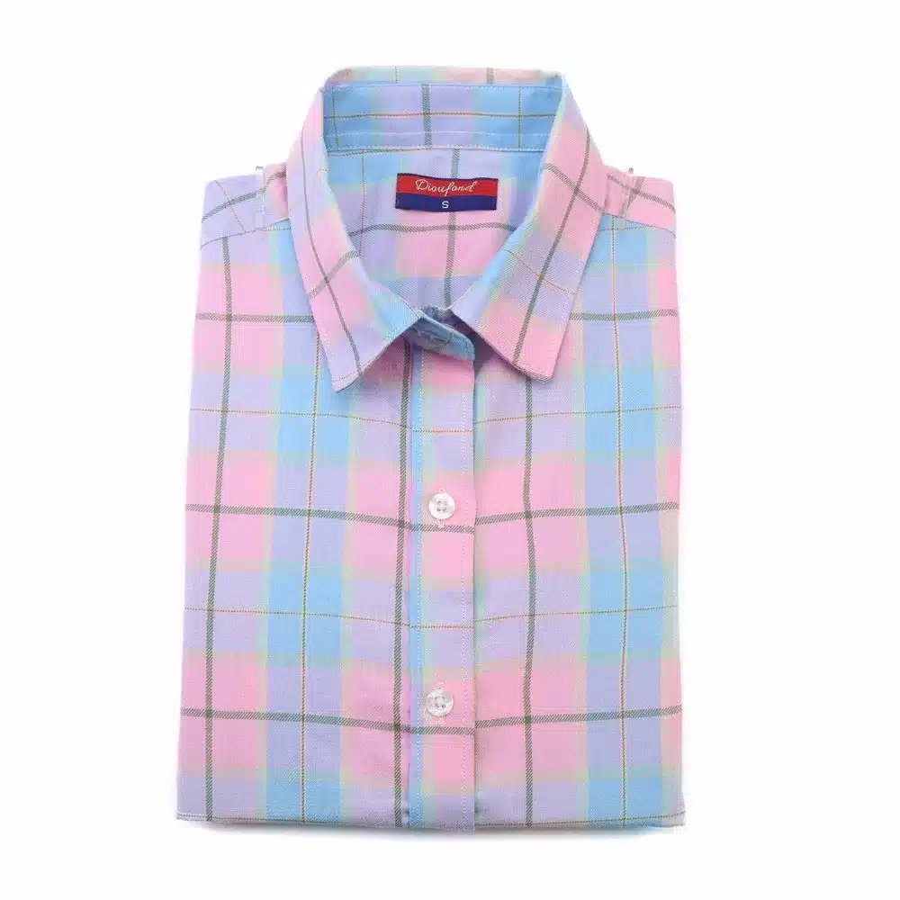Dioufond Red Plaid Shirts Women Blouses Long Sleeve Turn-down Collar Plaid Shirts Women Casual Cotton Shirt Blusas Femininas 14