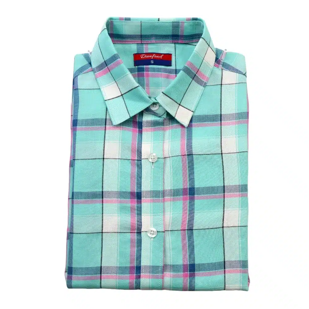 Dioufond Red Plaid Shirts Women Blouses Long Sleeve Turn-down Collar Plaid Shirts Women Casual Cotton Shirt Blusas Femininas 17