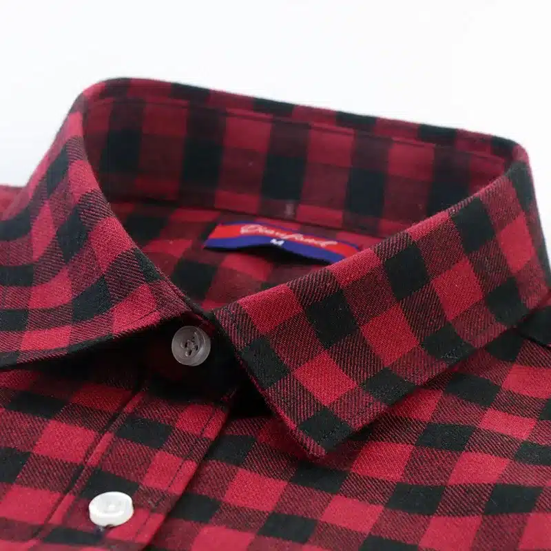 Dioufond Red Plaid Shirts Women Blouses Long Sleeve Turn-down Collar Plaid Shirts Women Casual Cotton Shirt Blusas Femininas 26