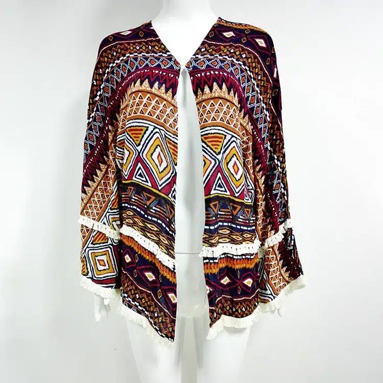 Ruoru 2017 sunscreen clothing women's summer swimsuit cover up large size women blouse shirt top boho fringe kimono beach cape 21