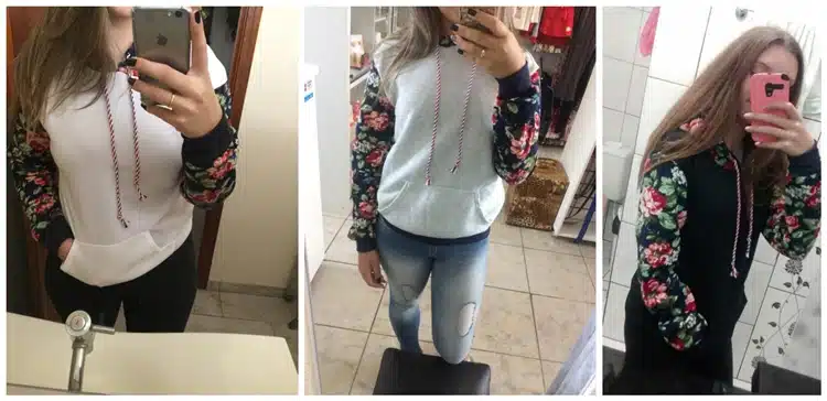 New Retro Flowers Spell Color Long Sleeve Hooded Sweatshirt Women Hoodies Fashion Casual Female Tracksuits S-XL Wholesale 7