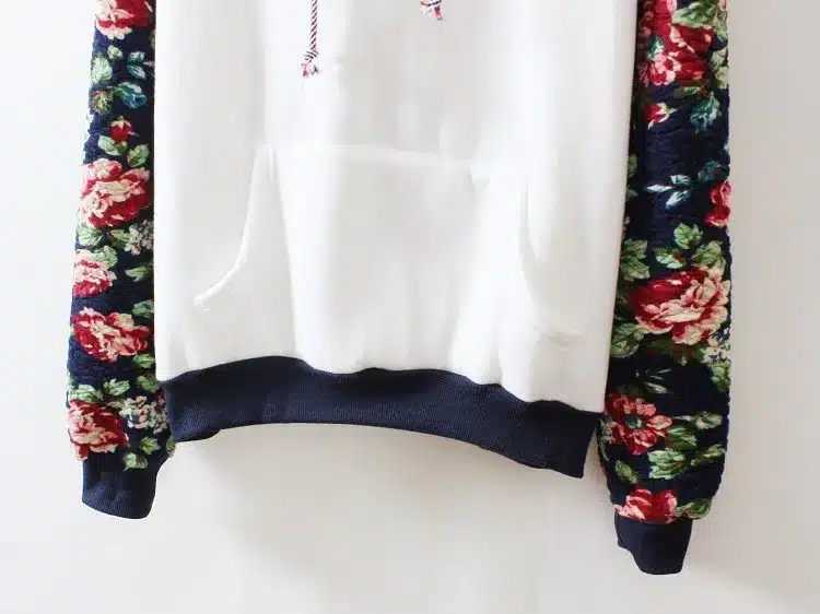 New Retro Flowers Spell Color Long Sleeve Hooded Sweatshirt Women Hoodies Fashion Casual Female Tracksuits S-XL Wholesale 13