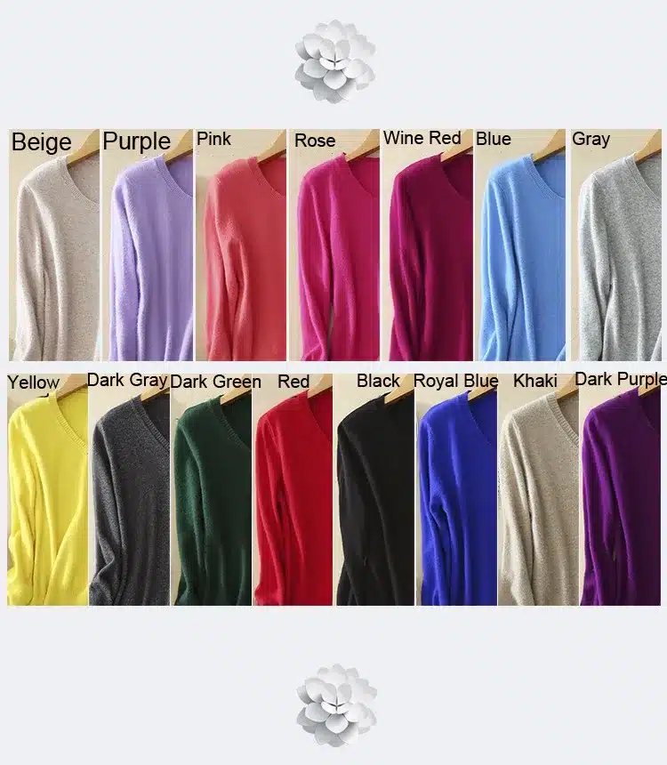 Cashmere Sweater V Neck Women Fashion Autumn Pullovers Knit Cashmere Sweater Women Slim Knit Coat Female Blouse Winter Knitwear 7