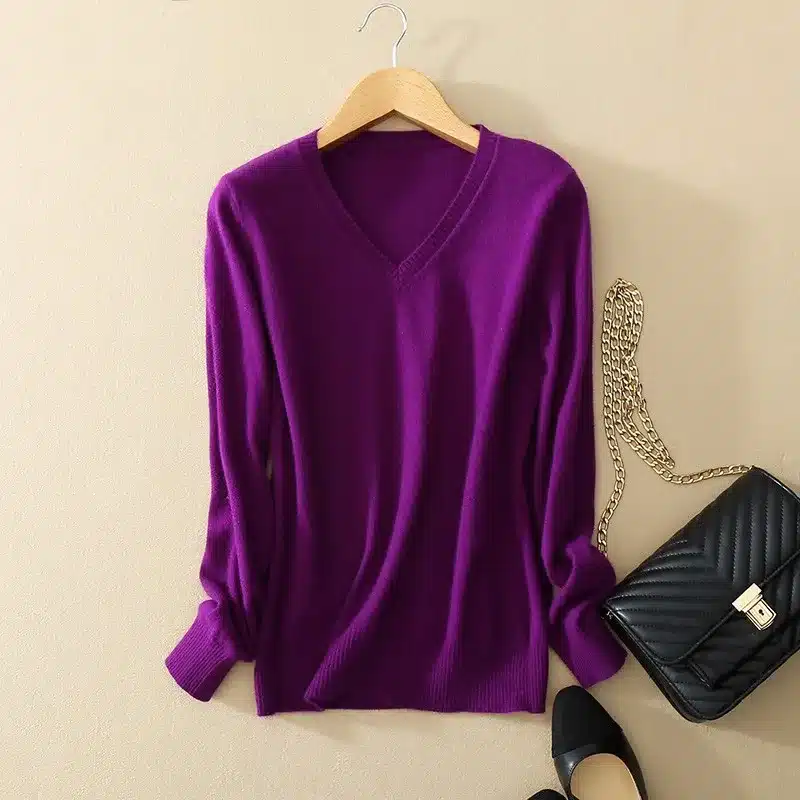 Cashmere Sweater V Neck Women Fashion Autumn Pullovers Knit Cashmere Sweater Women Slim Knit Coat Female Blouse Winter Knitwear 13