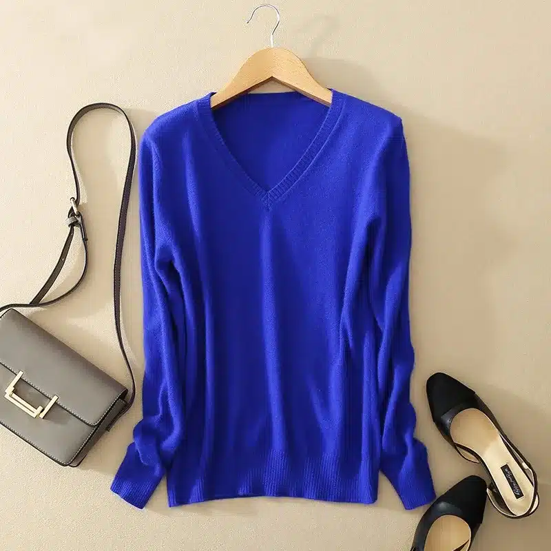 Cashmere Sweater V Neck Women Fashion Autumn Pullovers Knit Cashmere Sweater Women Slim Knit Coat Female Blouse Winter Knitwear 15