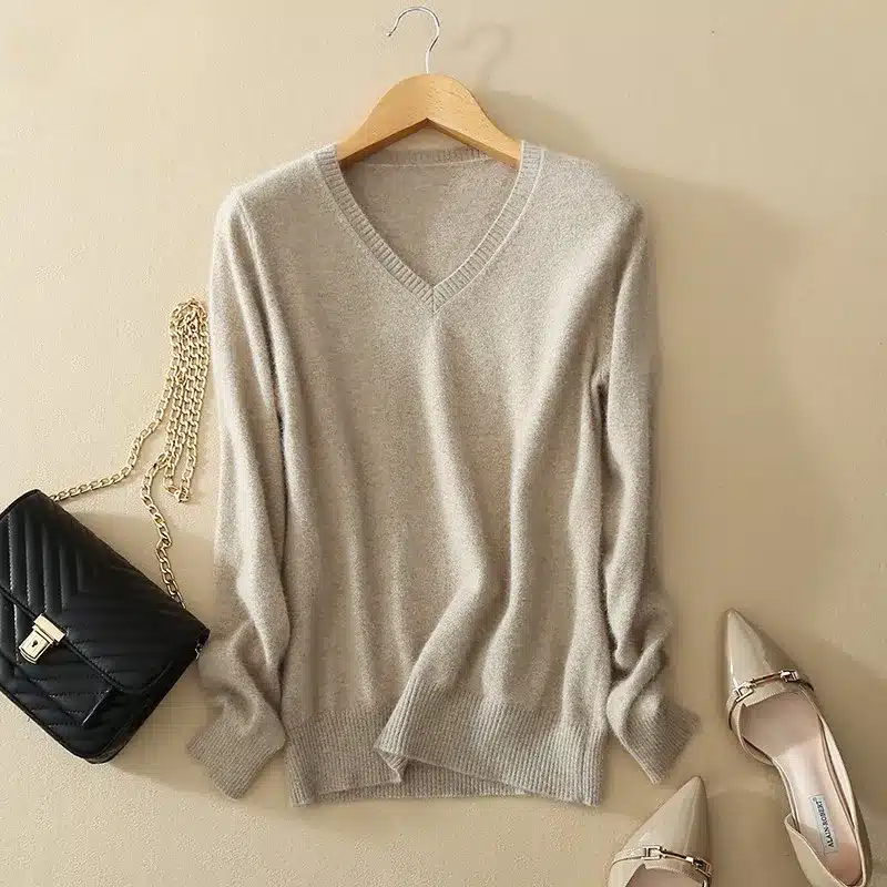 Cashmere Sweater V Neck Women Fashion Autumn Pullovers Knit Cashmere Sweater Women Slim Knit Coat Female Blouse Winter Knitwear 19