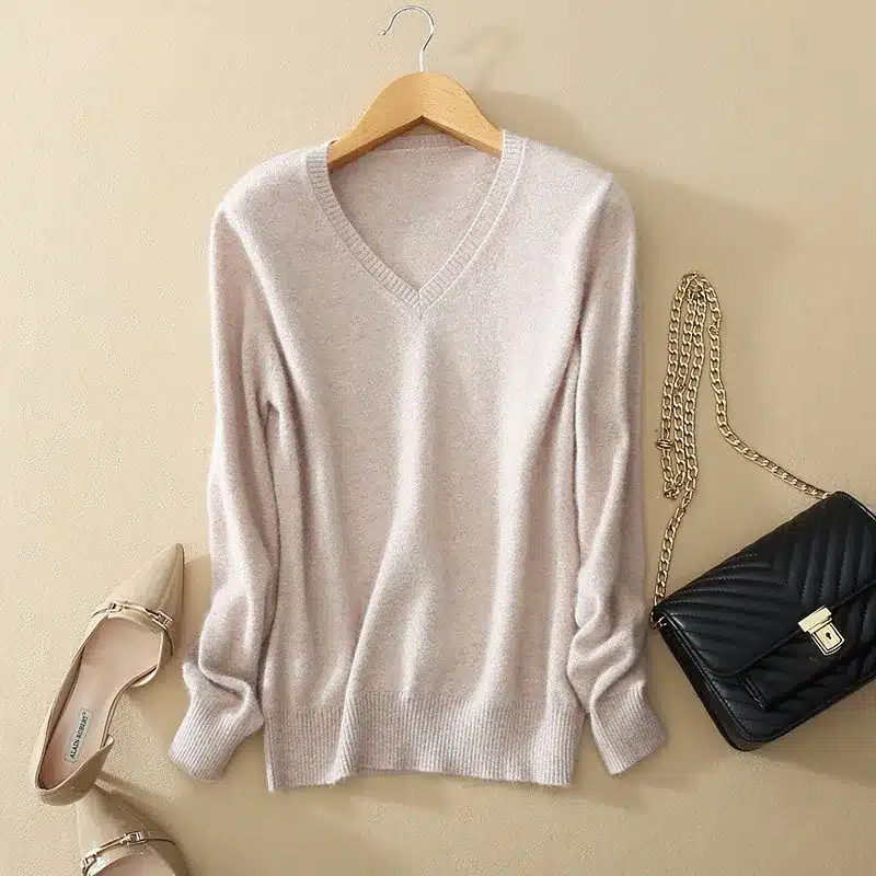 Cashmere Sweater V Neck Women Fashion Autumn Pullovers Knit Cashmere Sweater Women Slim Knit Coat Female Blouse Winter Knitwear 20