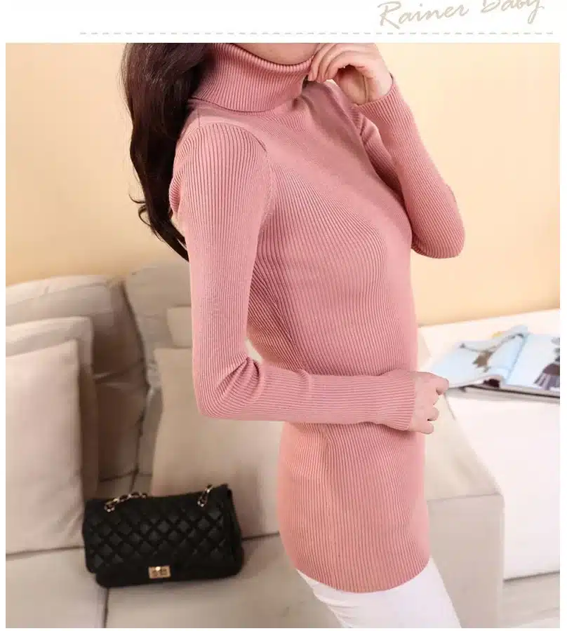 2018DRL Sweater Women Turtleneck Pullover Ladies Shirt Hot Sale Female Warm Clothing female knitted sweater high quality 16