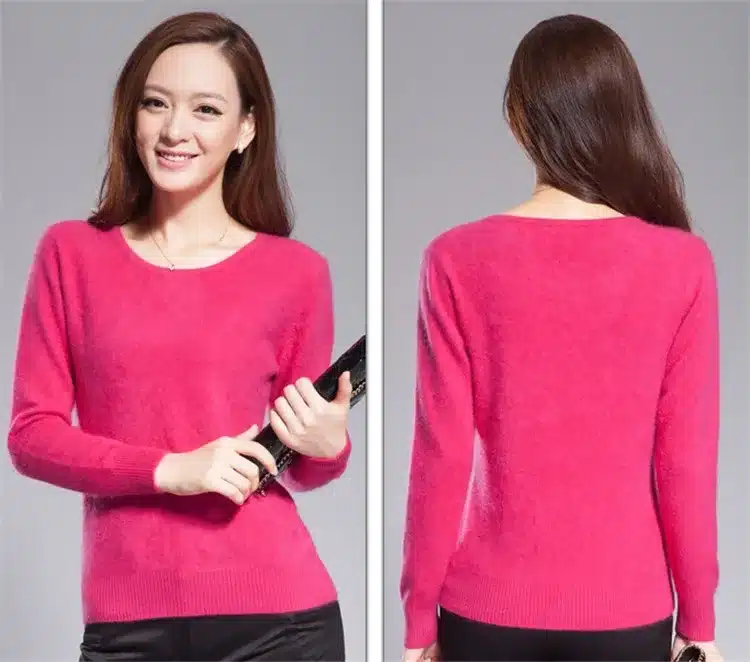 2017 winter warm sweater women soft comfortable mink cashmere sweaters o-neck Slim bottoming knitted thick pullover 19