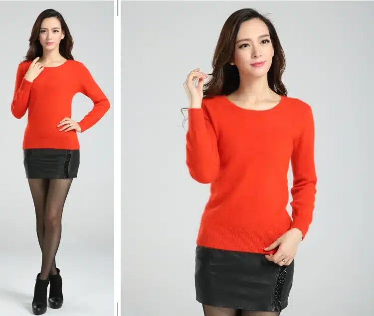 2017 winter warm sweater women soft comfortable mink cashmere sweaters o-neck Slim bottoming knitted thick pullover 37