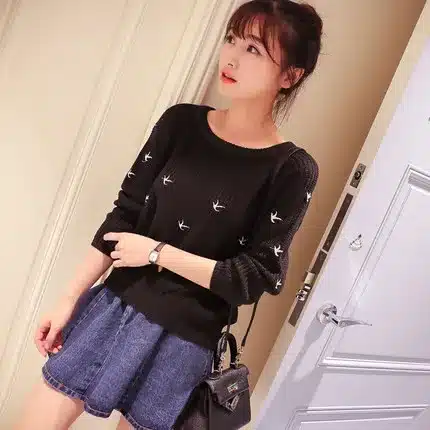 2017 New Arrivals Spring Autumn Fashion women Sweater High quality Casual Sweaters Women Jumper Pullovers Loose Femininas Blusas 23