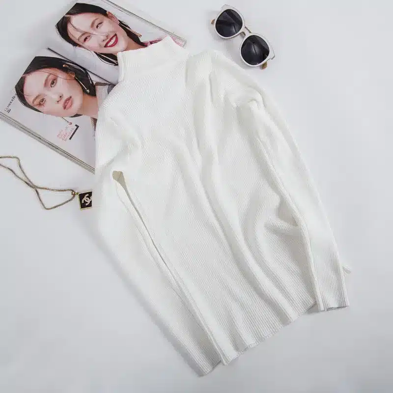 Ordifree 2018 Autumn Winter Pull Femme Cashmere Knitted Sweater Slim Jumper Turtleneck Warm Soft Women Sweaters and Pullovers 17